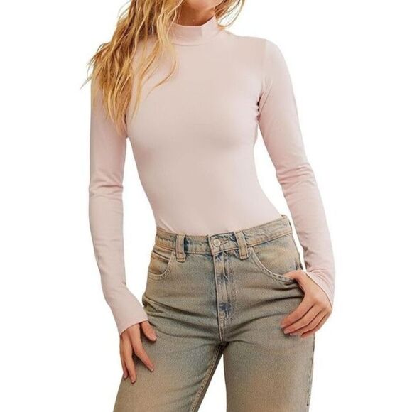 Intimately Free People OB1054279 WMN Sz S Mauve/Pink Straps In The Back Bodysuit - Picture 9 of 10